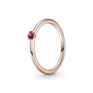 Red Solitaire Ring - Pandora Rose