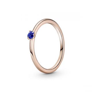 Stellar Blue Solitaire Ring - Pandora Rose