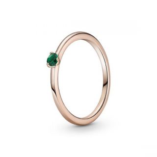 Green Solitaire Ring - Pandora Rose
