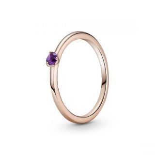 Purple Solitaire Ring - Pandora Rose