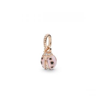 Lucky Pink Ladybug Pendant - PANDORA ROSE