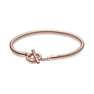 T-Bar Snake Chain Bracelet - Pandora Rose