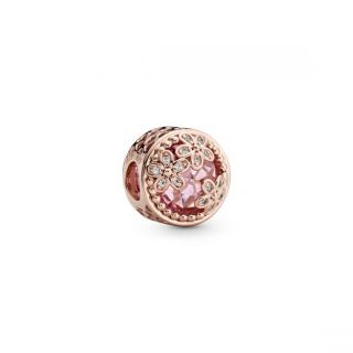 Sparkling Pink Daisy Flower Charm - Pandora Rose