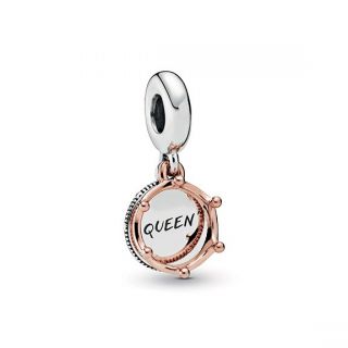 Queen & Regal Crown Dangle Charm - Pandora Rose