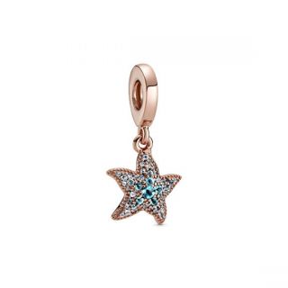 Sparkling Starfish Dangle Charm - Pandora Rose