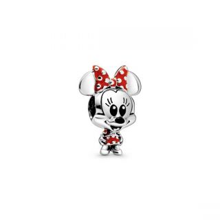Minnie Mouse Dotted Dress & Bow Charm