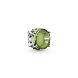 Green Oval Cabochon Charm