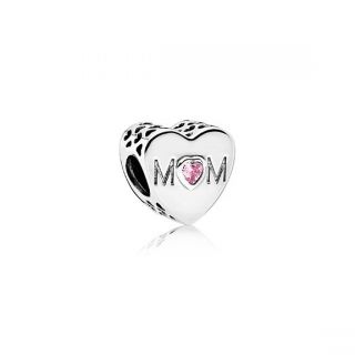 Mother Heart Pink CZ