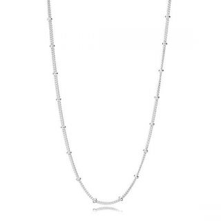 Silver Beaded Necklace Chain