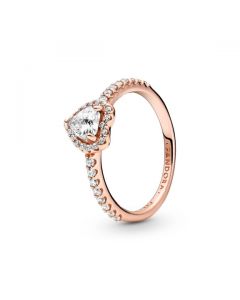 Sparkling Elevated Heart Ring - Pandora Rose™