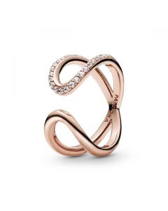 Wrapped Open Infinity Ring - PANDORA Rose™