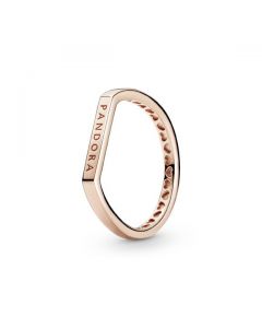 Logo Bar Stacking Ring - Pandora Rose™ * RETIRED *