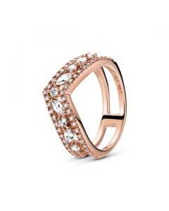 Sparkling Marquise Double Wishbone Ring - Pandora Rose™