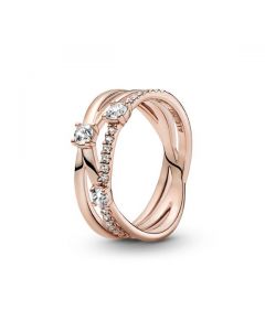 Sparkling Triple Band Ring - Pandora Rose™