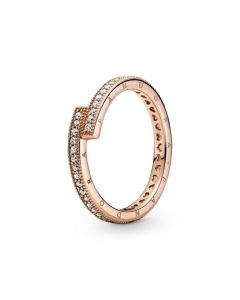 Sparkling Overlapping Ring - Pandora Rose™