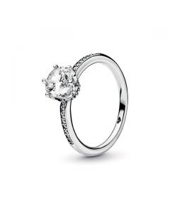 Clear Sparkling Crown Ring