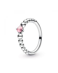 Petal Pink Beaded Ring - October