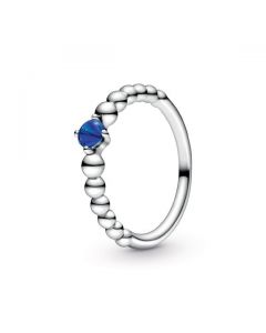 Sea Blue Beaded Ring - September