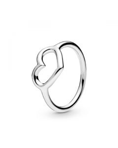 Polished Open Heart Ring