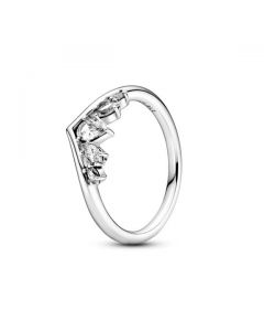 Sparkling Pear & Marquise Wishbone Ring