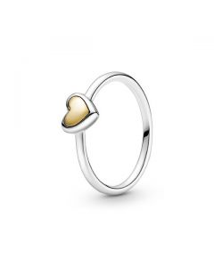 Domed Golden Heart Ring