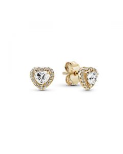 Elevated Heart Stud Earrings - 14k