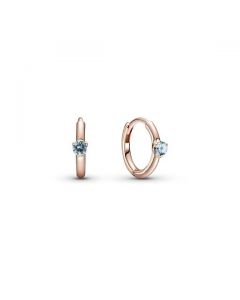 Light Blue Solitaire Huggie Hoop Earrings - Pandora Rose™