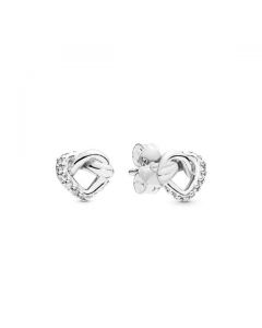 Knotted Heart Stud Earrings