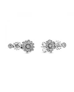 Sparkling Daisy Flower Trio Stud Earrings