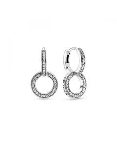 Sparkling Double Hoop Earrings