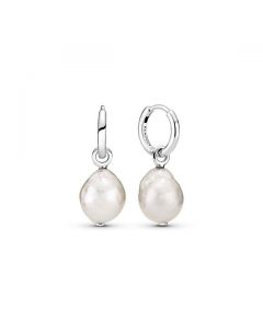 Freshwater Cultured Baroque Pearl Hoop Earrings