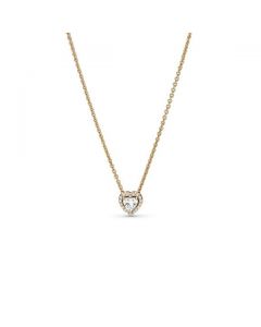 Elevated Heart Necklace - 14k