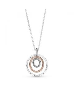 Two-tone Circles Pendant & Necklace - Pandora Rose™