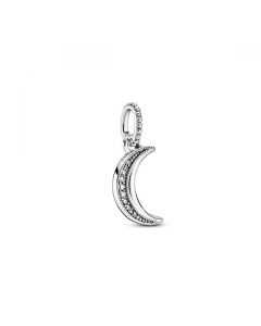 Sparkling Crescent Moon Pendant