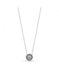 Sparkling Double Halo Collier Necklace