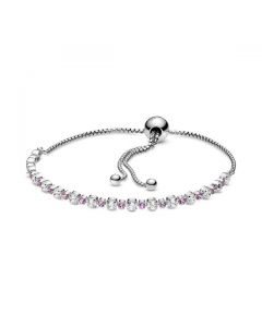 Pink & Clear Sparkle Slider Bracelet