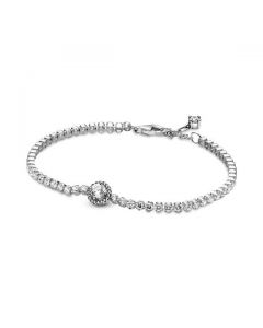 Sparkling Halo Tennis Bracelet