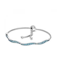 Blue Wavy Slider Bracelet