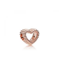 Beaded Heart Charm - PANDORA ROSE™