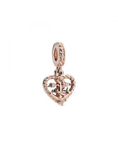 Rope Heart and Love Anchor Dangle Charm - Pandora Rose™ * RETIRED *