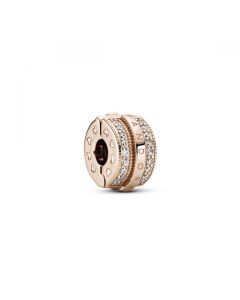 Sparkling Pave Lines & Logo Clip - Pandora Rose™