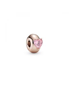 Pink Heart Solitaire Clip - Pandora Rose™