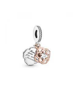 Two-tone Rose Dangle Charm - Pandora Rose™