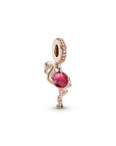 Pink Murano Glass Flamingo Dangle Charm - Pandora Rose™