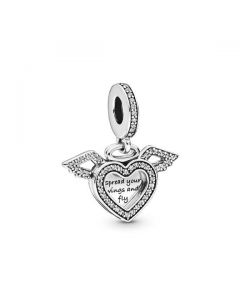 Heart & Angel Wings Charm