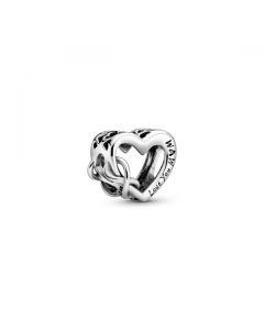 Love You Mum Infinity Heart Charm