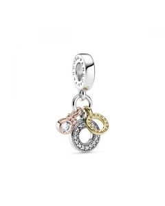 Triple Monogram & Logo Dangle Charm