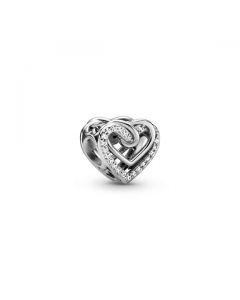 Sparkling Entwined Hearts Charm