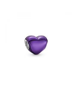 Metallic Purple Heart Charm