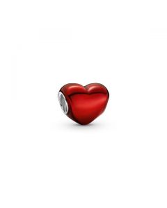 Metallic Red Heart Charm